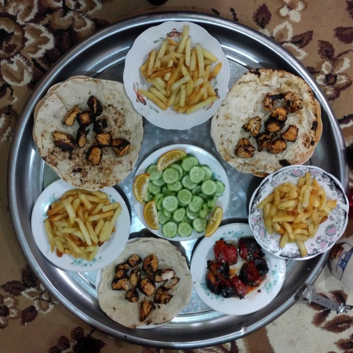Iraqi food on a platter.
